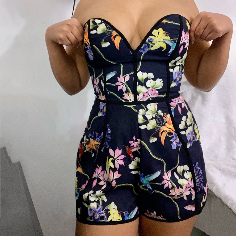 Floral Blue Mini Dress - Angel Biba